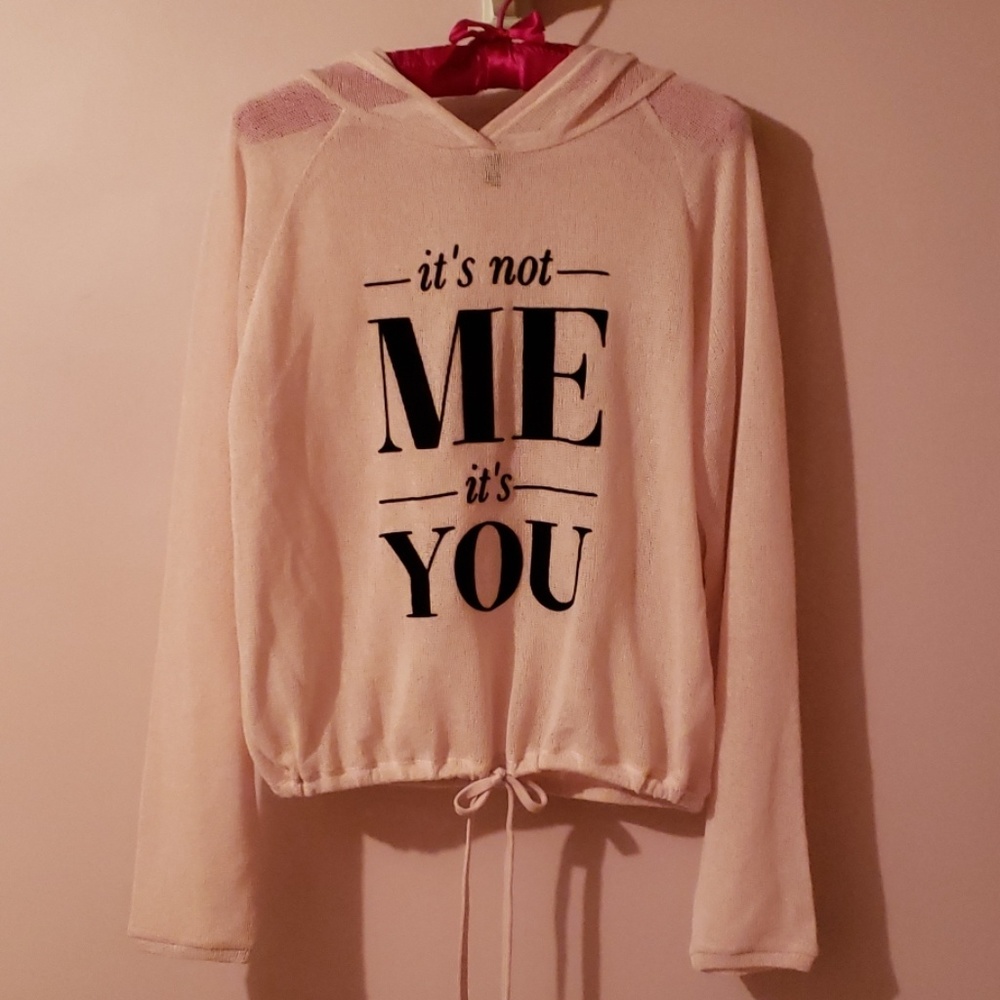 Pink hoodie top